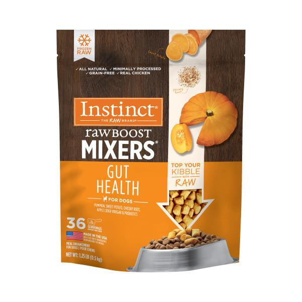 Instinct Frozen Raw Boost Mixers GF Gut Health Recipe Dog Food Topper 1.25 lb SD-5 769949632009