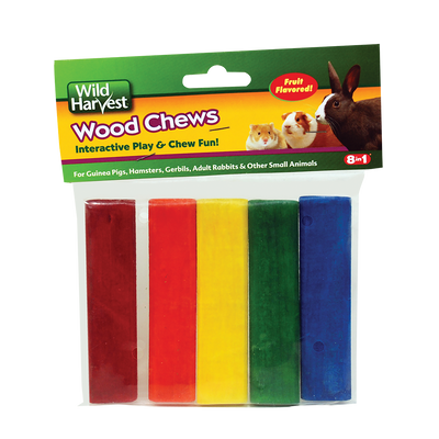 Wild Harvest Fruit Flavored Color Wood Chews for Small Animals 5 ct 026851841272