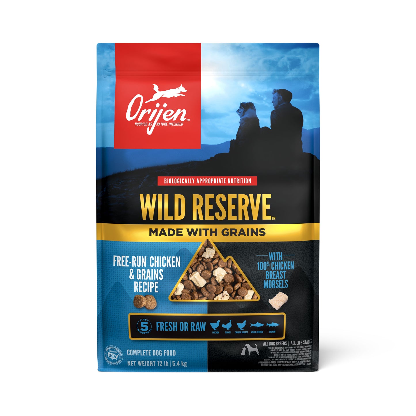 Orijen Wild Reserve Dry Dog Food Free-Run Chicken & Grains 12 lb 064992728182