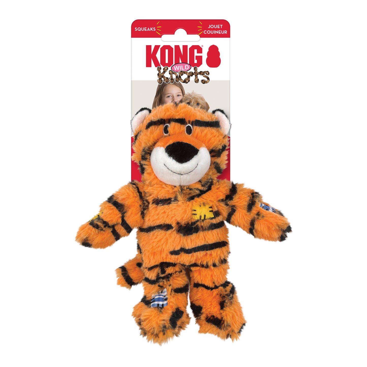 KONG Wild Knots Dog Toy Tiger Small/Large 035585509396