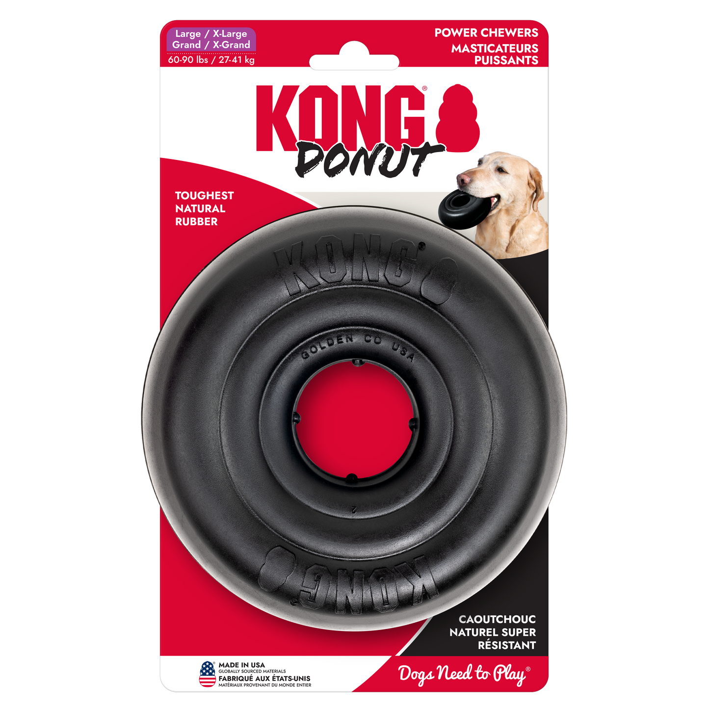 KONG Extreme Donut Dog Toy Large/X-Large 035585356822