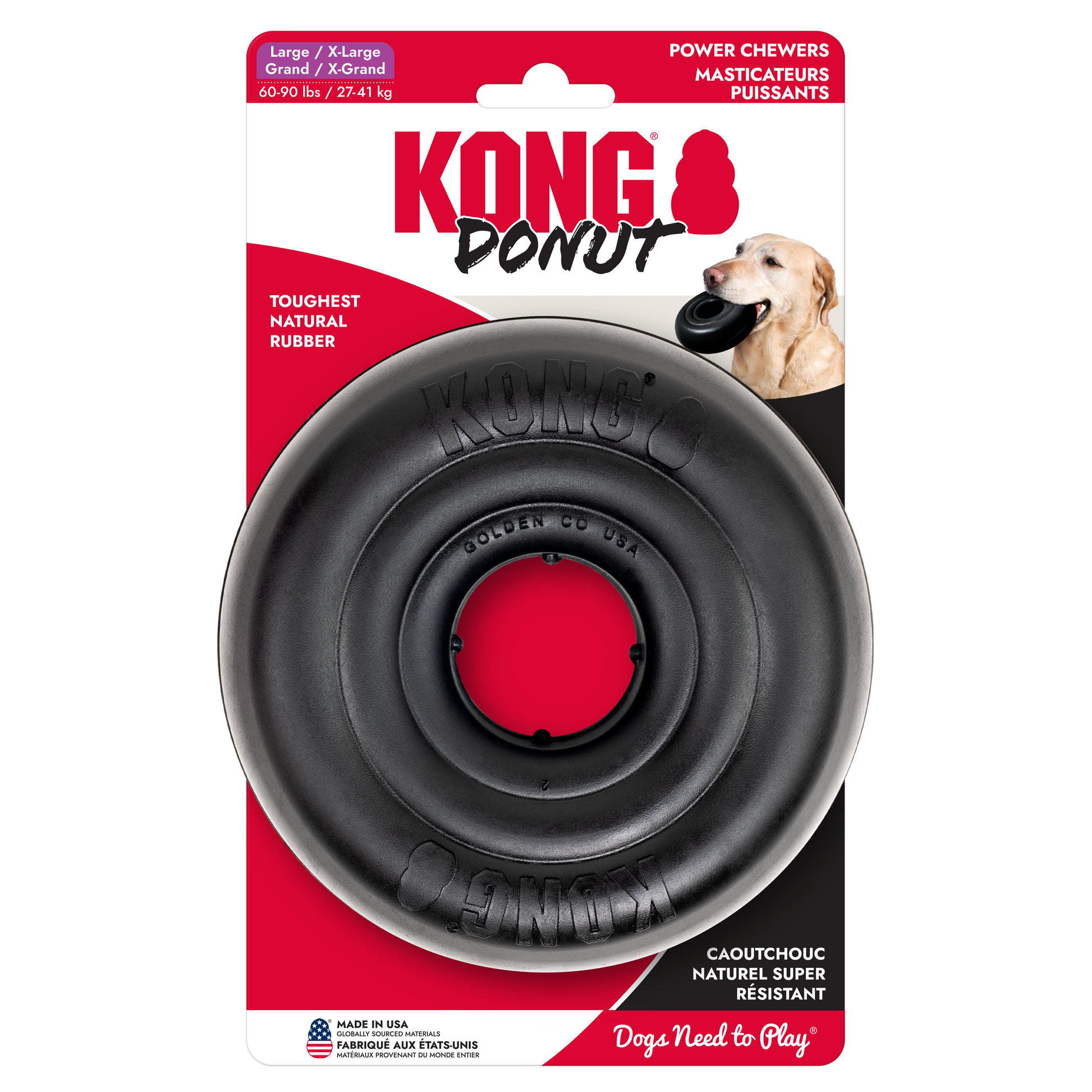 KONG Extreme Donut Dog Toy Large/X-Large 035585356822