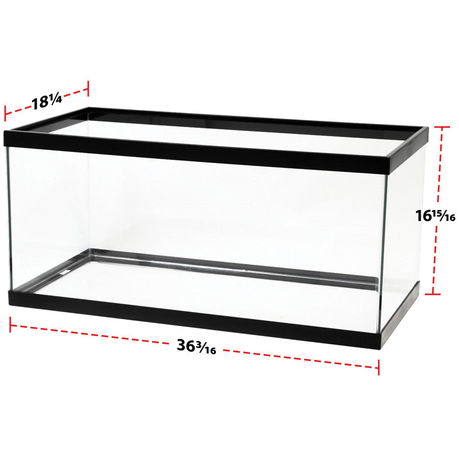 Aqueon Standard Glass Rectangle Aquarium Clear Silicone Black 40 Breeder SD-3