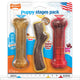 Nylabone Puppy Chew Stages Triple Pack Chewy Toys Chicken, Bacon, & Beef Jerky Medium/Wolf - Up To 35 Lbs. (3 ct) 018214852223