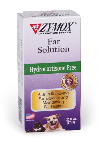 Zymox Ear Solution without Hydrocortisone 1.25oz 1.25 fl. oz