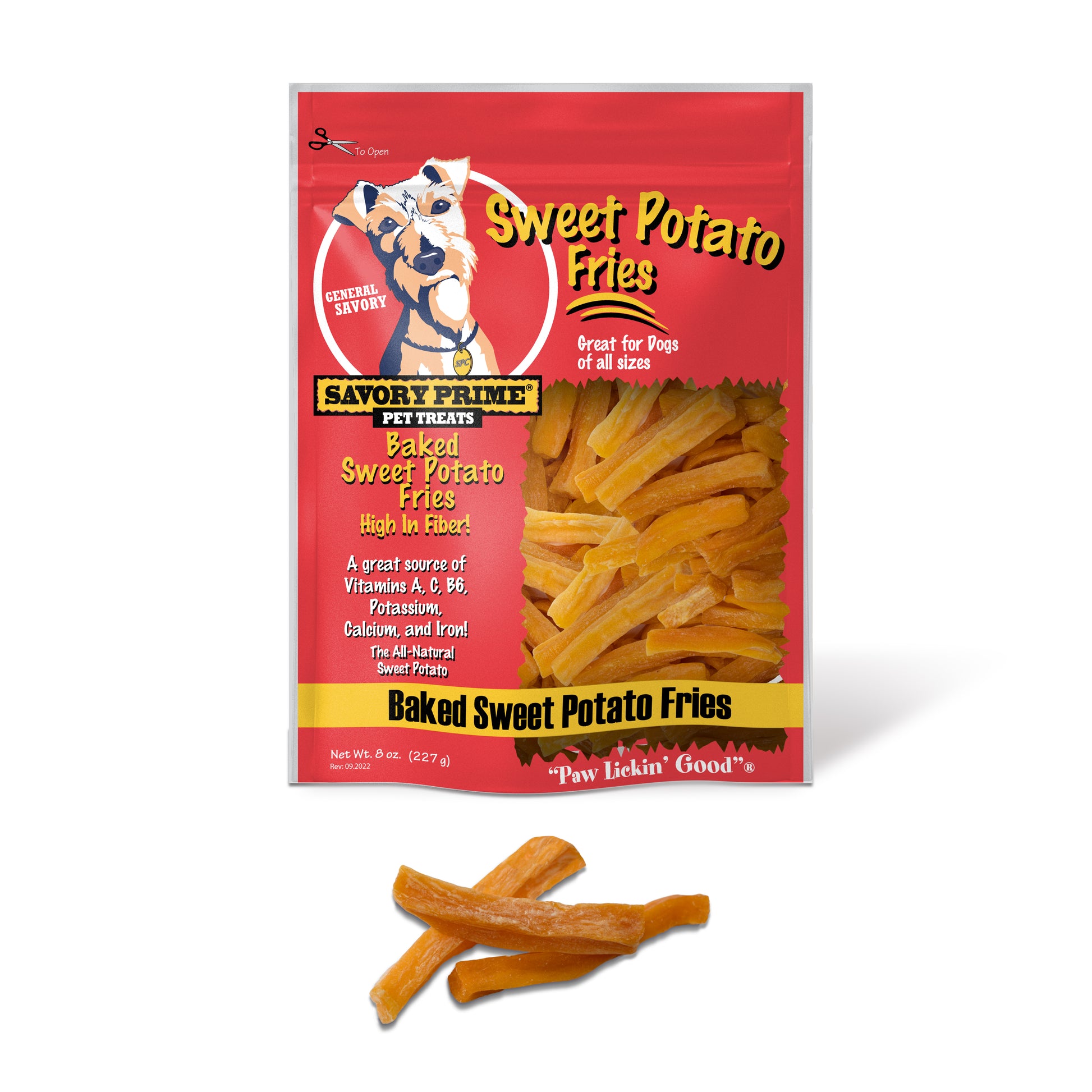 Savory Prime Baked Sweet Potato Fries Dog Treat 8 oz 810359004679
