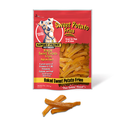 Savory Prime Baked Sweet Potato Fries Dog Treat 8 oz 810359004679