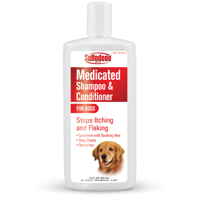 Sulfodene Medicated Shampoo & Conditioner for Dogs 12 oz 039079007108