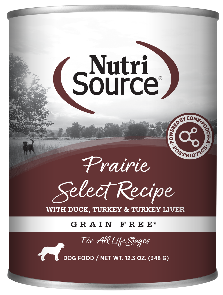 NutriSource Select Recipe Grain Free Canned Dog Food Prarie Select 12ea/12.3 oz 073893021216
