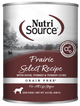 NutriSource Select Recipe Grain Free Canned Dog Food Prarie Select 12ea/12.3 oz 073893021216