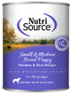 NutriSource Small & Medium Breed Puppy Canned Dog Food Chicken & Rice 12ea/12.3 oz 073893040033