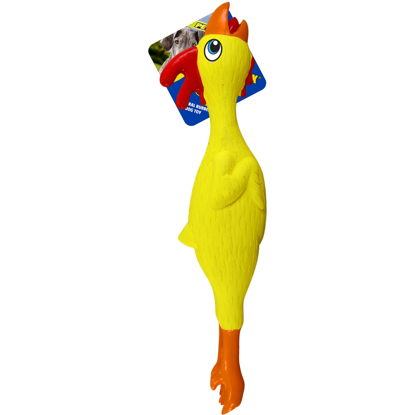 Petsport USA NaturFlex Natural Latex Rubber Dog Toy Chicken 12 in, Large 713080180523
