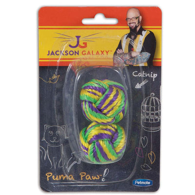 Jackson Galaxy Puma Paw Catnip Toy Purple, Green, Yellow One Size 2 Pack