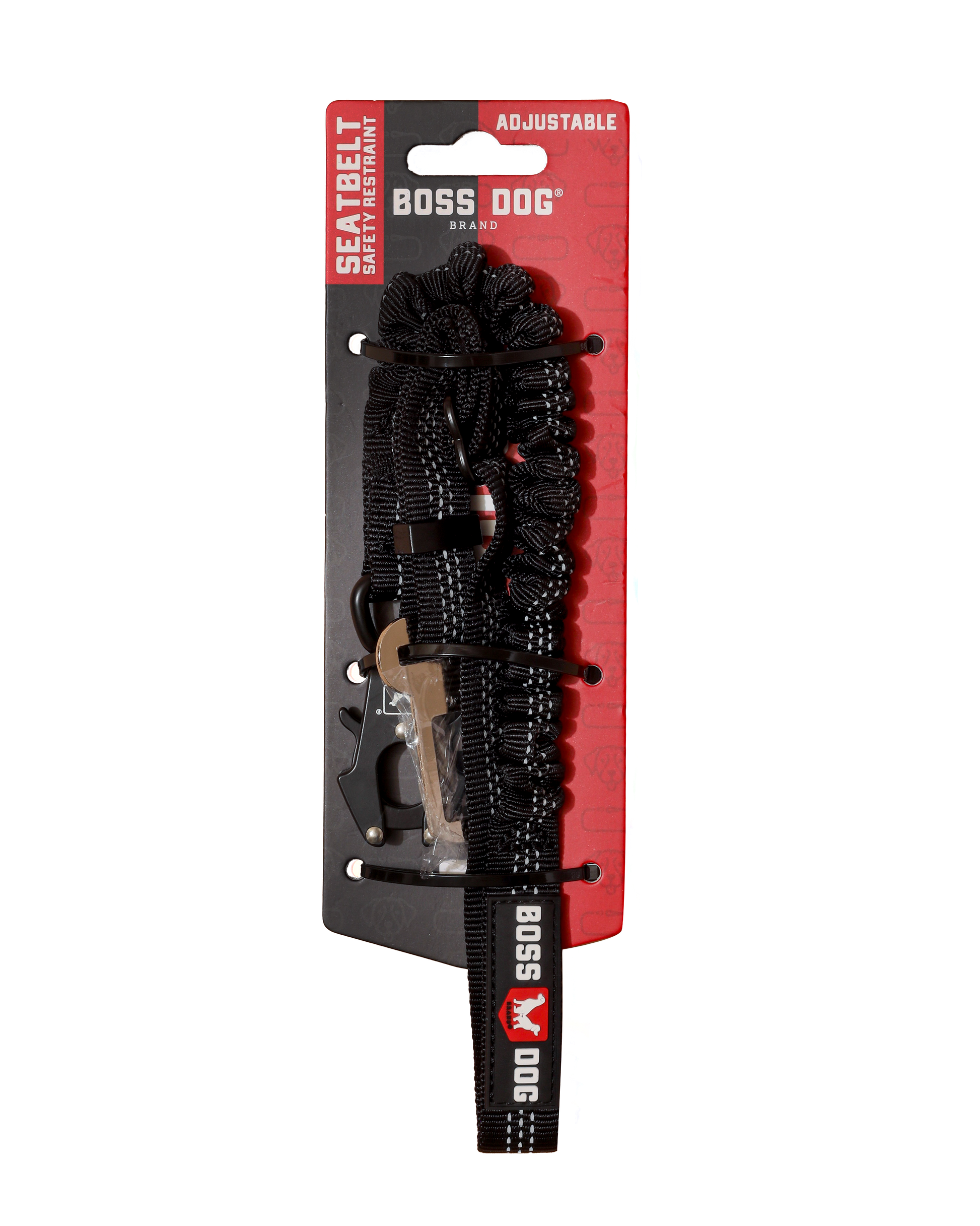 Boss Dog Tactical Seatbelt w/Bungee Black 25-32 in 860012004904