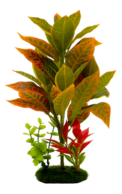 Blue Ribbon Pet Products Tropical Gardens Croton Petra Aquarium Plant 11.5 in 030157020996