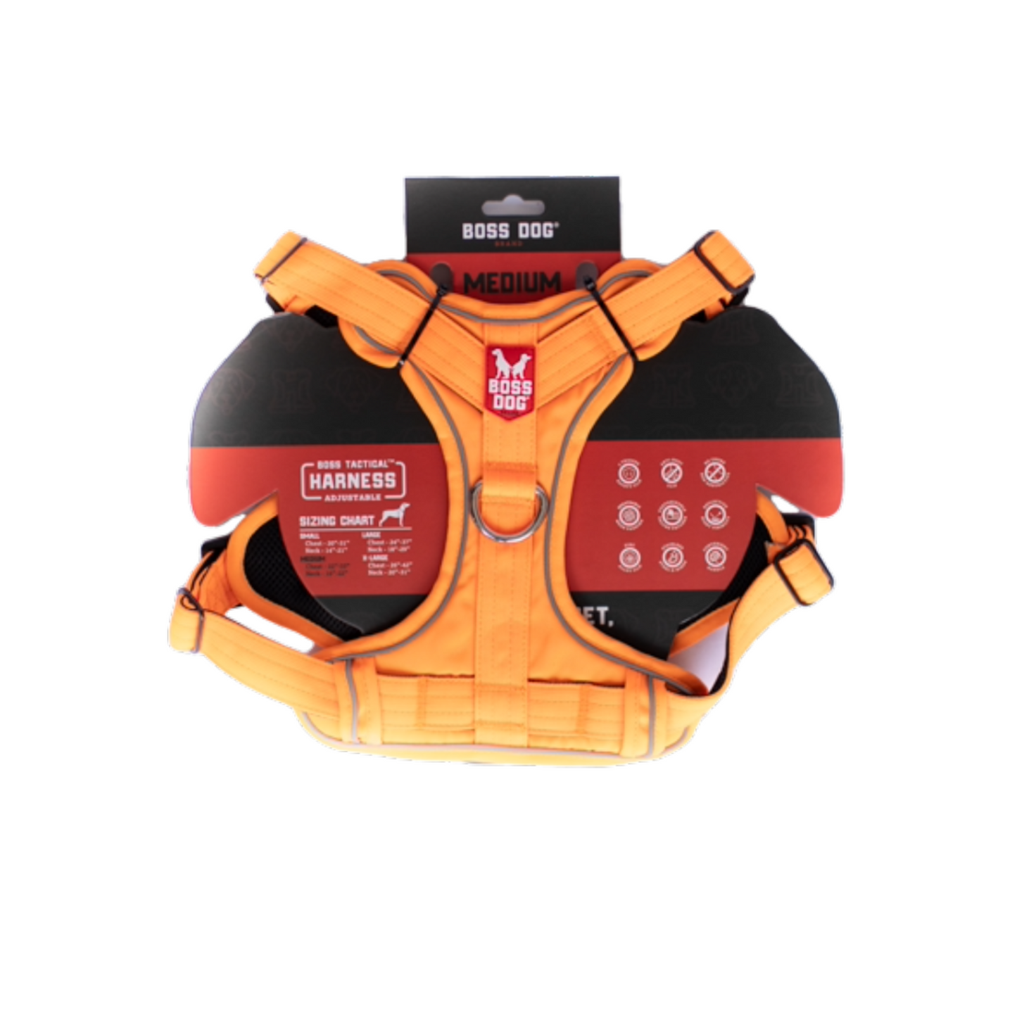 Boss Dog Tactical Dog Harness Hunter Orange Medium 850036272212