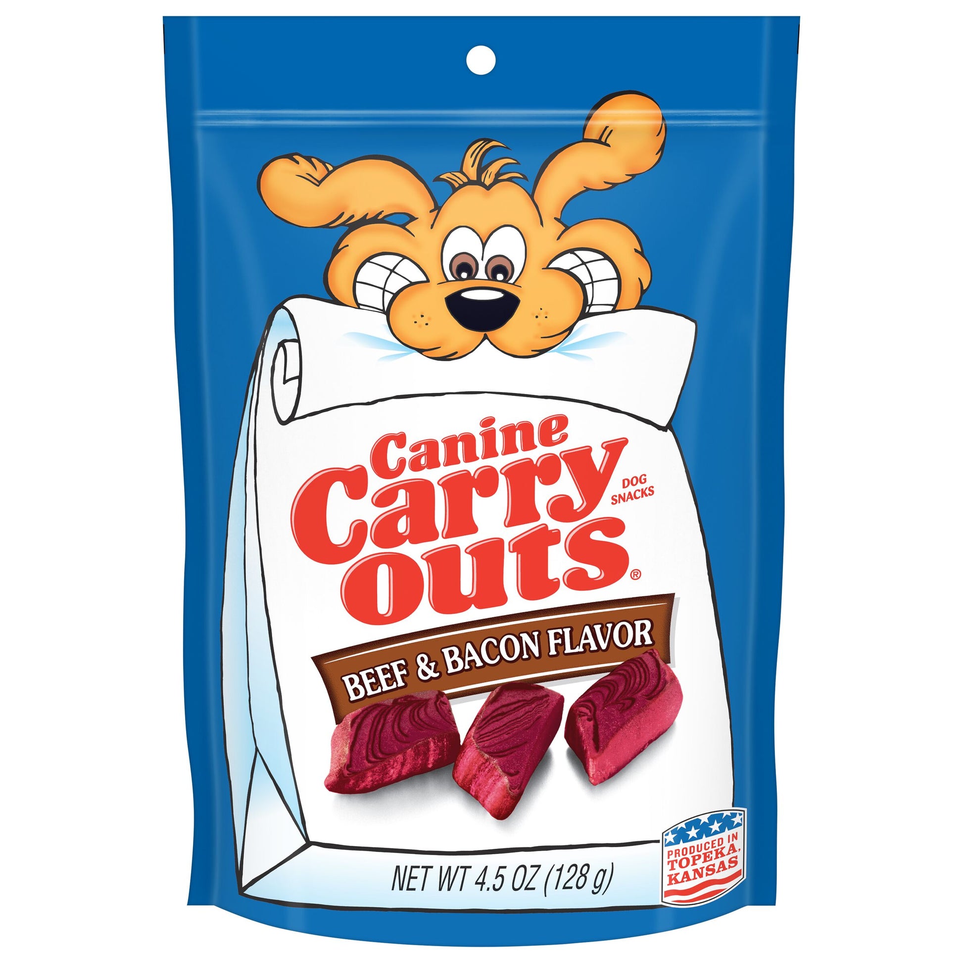 Canine Carry Outs Beef and Bacon Flavor Dog Treats 4.5 oz 079100520091
