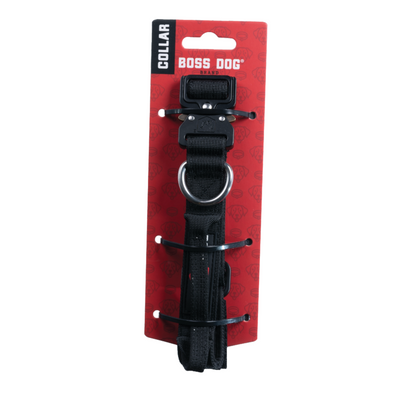 Boss Dog Tactical Adjustable Dog Collar Black Small, 13-16 in 850010391120