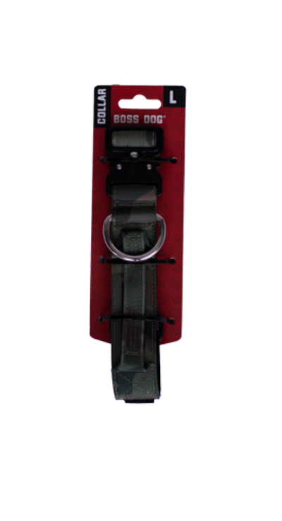 Boss Dog Tactical Adjustable Dog Collar Green Camo Large, 17-22 in 850010391953
