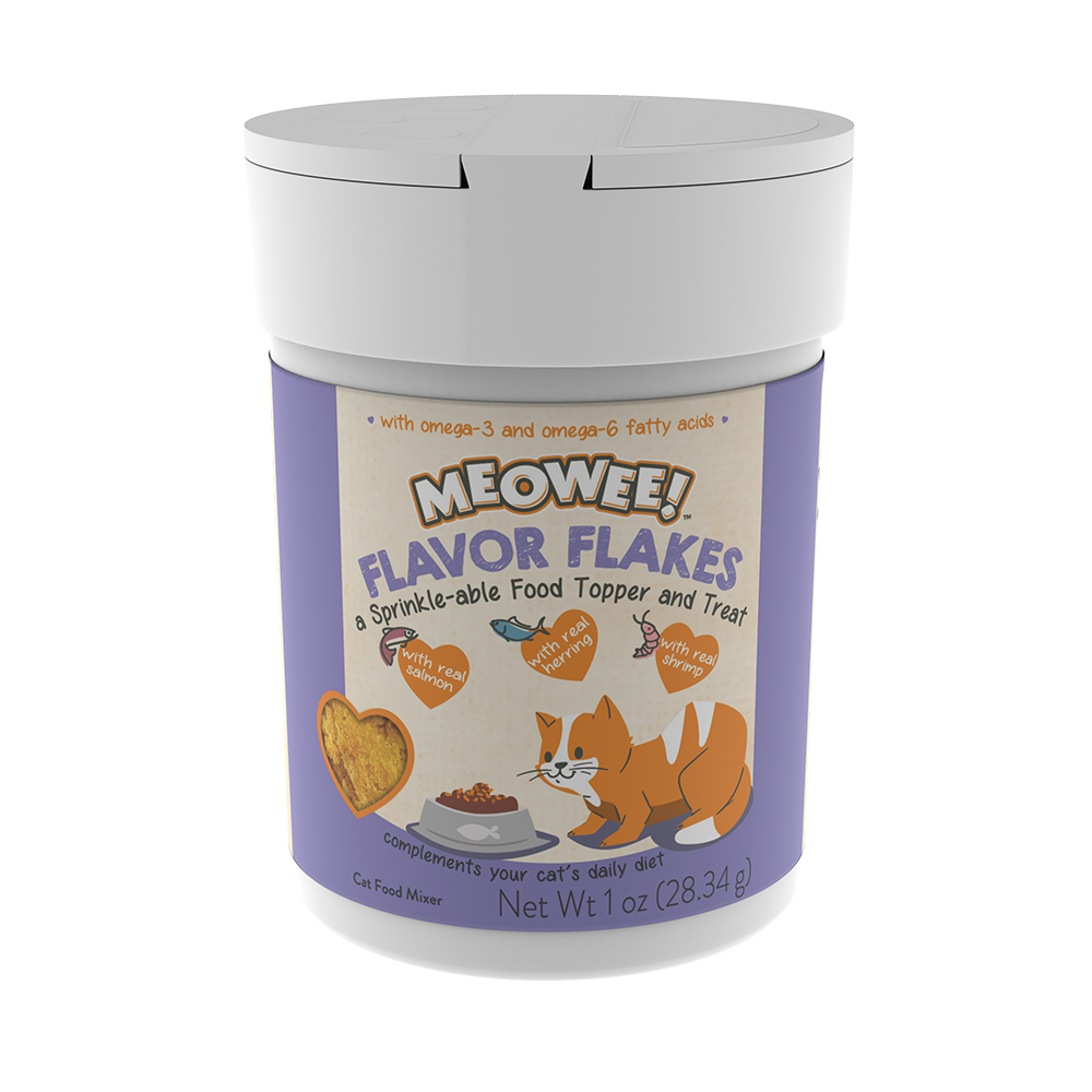 Meowee! Topper Flavor Flakes Cat Treat Real Salmon, Real Herring & Real Shrimp 1 oz 615650001033