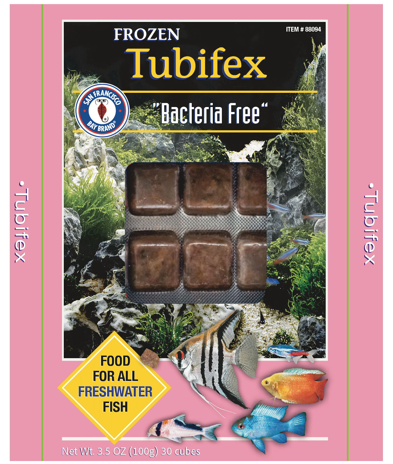 San Francisco Bay Brand Brand Frozen Tubifex Worms Fish Food 3.5 oz SD-5 000945880941
