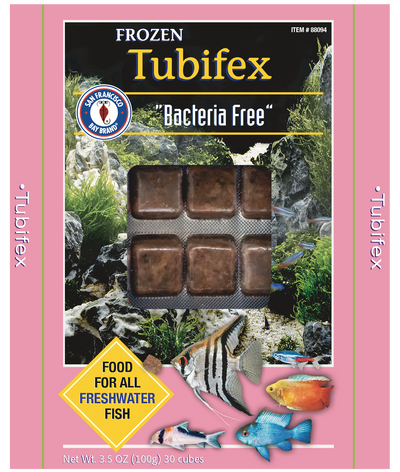 San Francisco Bay Brand Brand Frozen Tubifex Worms Fish Food 3.5 oz SD-5 000945880941