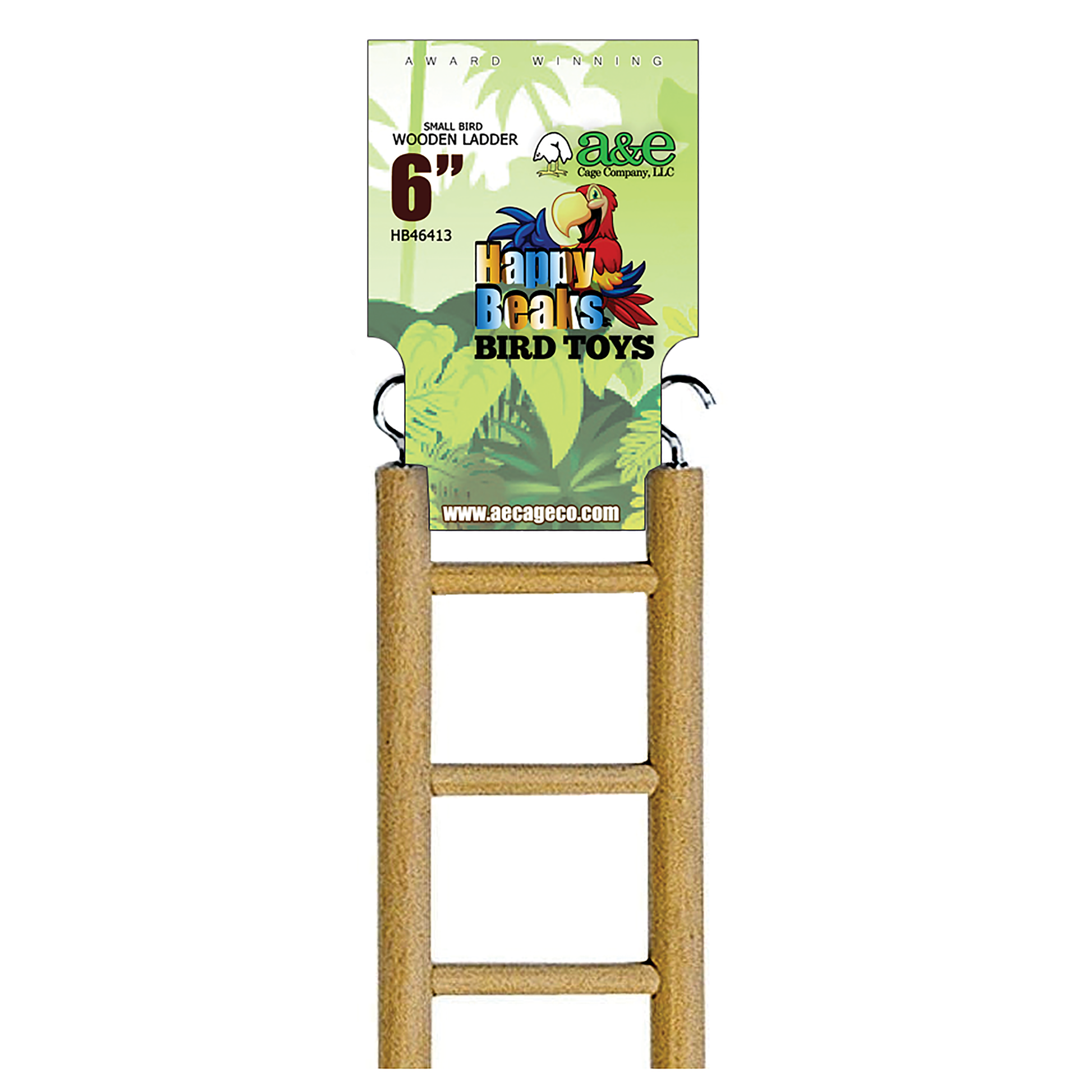 A & E Cages Happy Beaks Small Ladder Bird Toy 6 in 644472016284