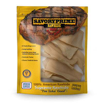 Savory Prime Supreme Rawhide Chips Natural 4 oz 810359900452