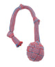 Mammoth Pet Products EXTRA Flossy Webbing Ball w/Fling Handle Dog Toy Red/Blue Medium, 20 in 746772254028