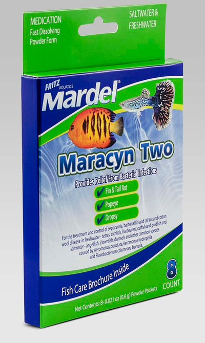 Mardel Maracyn 2 Antibacterial Medication 0.021 oz, 8 ct 080531470008