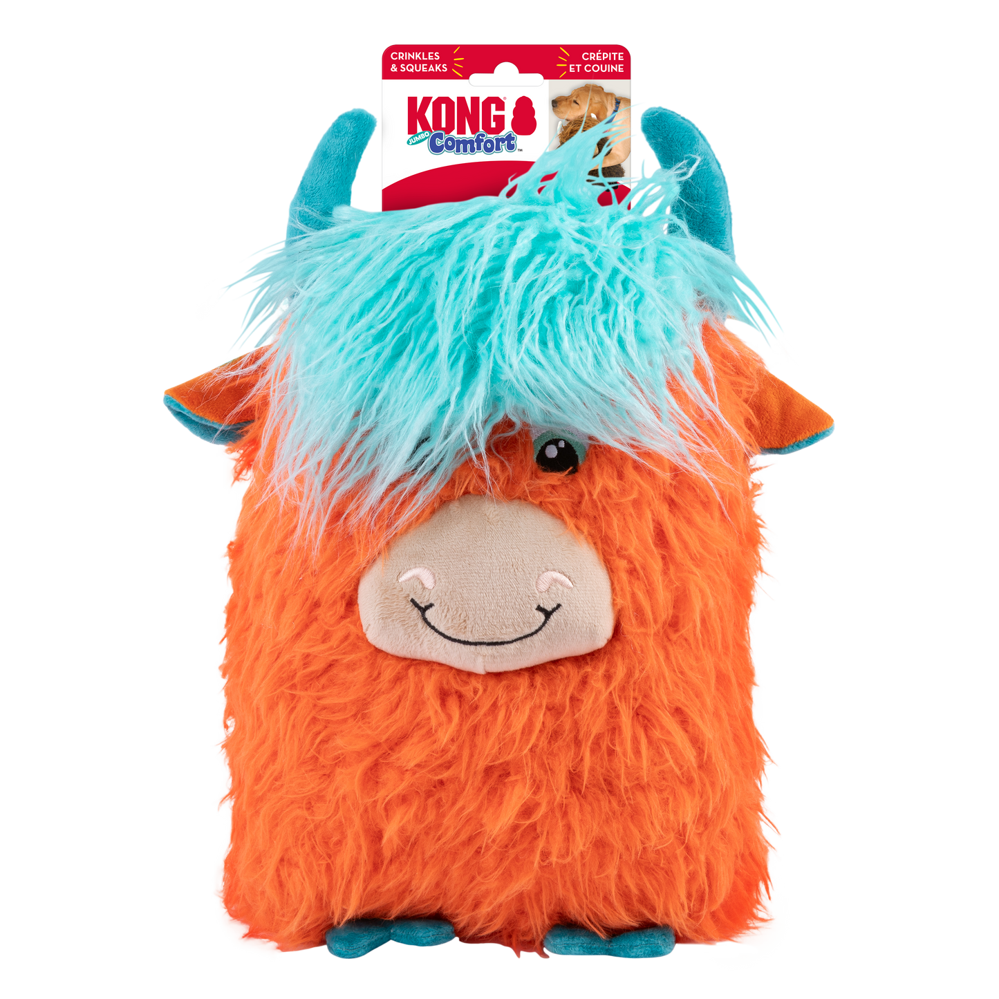 KONG Comfort Highland Cow Dog Toy Assorted Color X-Large 035585529349