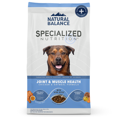 Natural Balance Pet Foods Specialized Joint & Muscle Dry Dog Food Chicken & Oatmeal 22 lb 723633007160