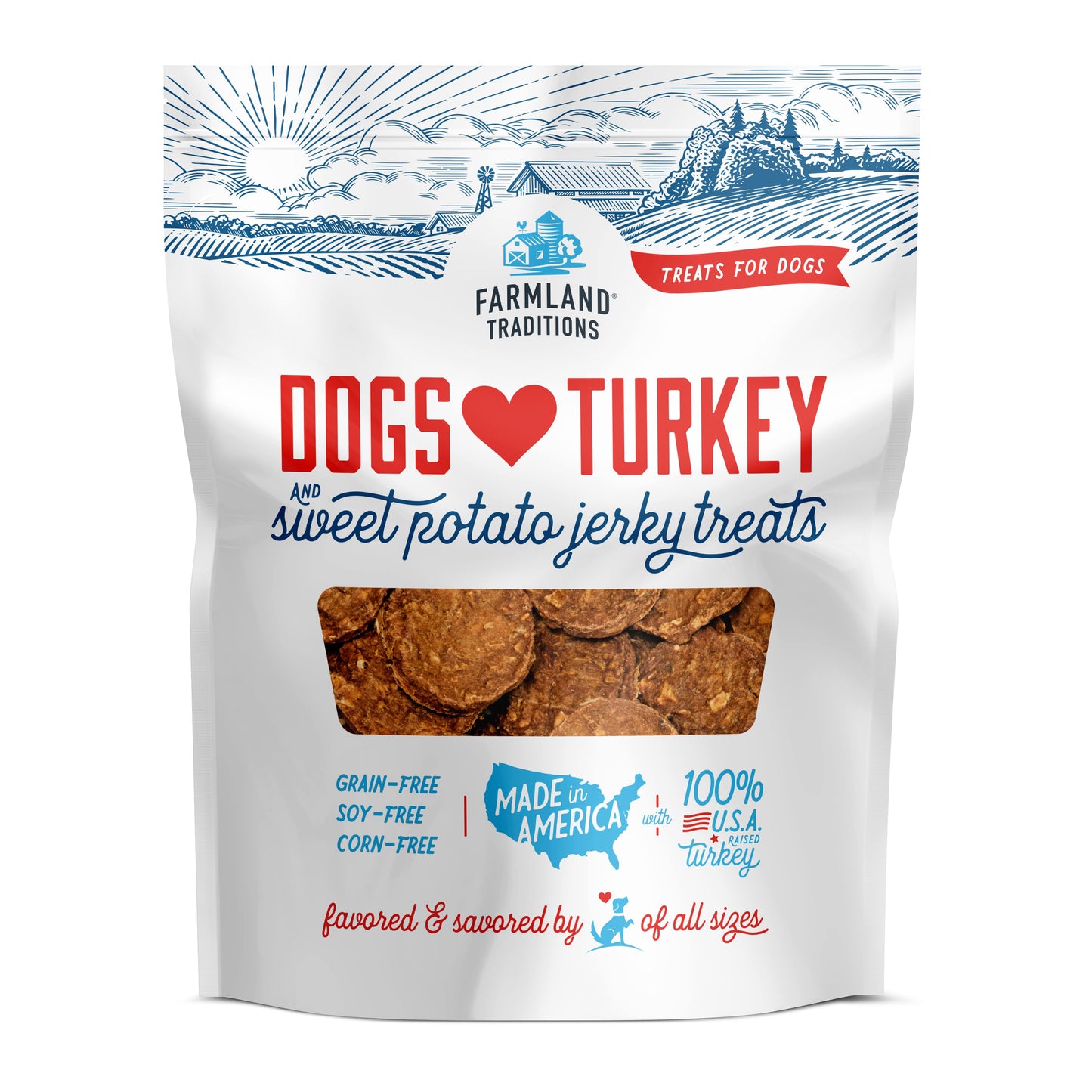 Farmland Traditions Dogs Love Turkey & Sweet Potato Dog Treats 48 oz 884713000737