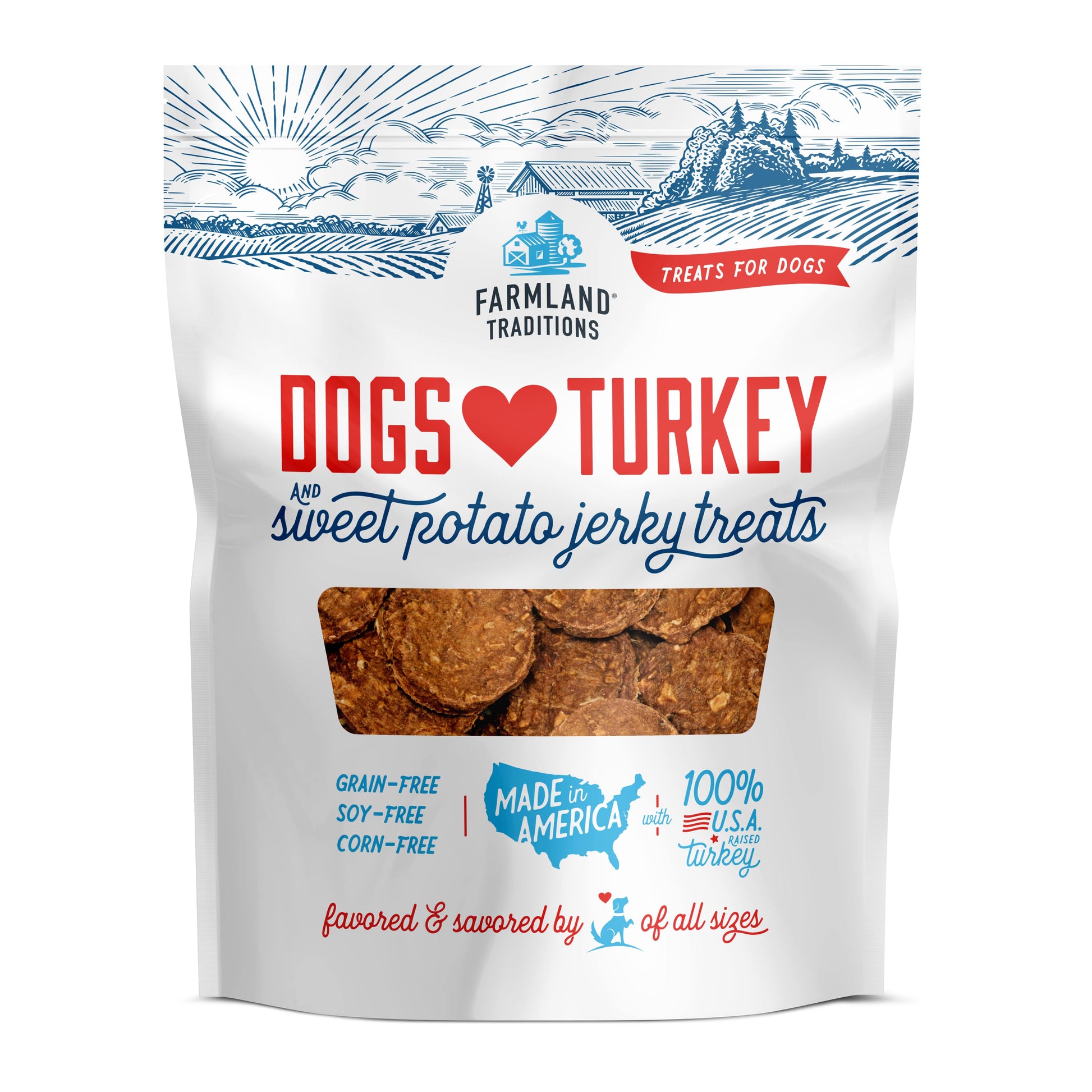 Farmland Traditions Dogs Love Turkey & Sweet Potato Dog Treats 48 oz 884713000737