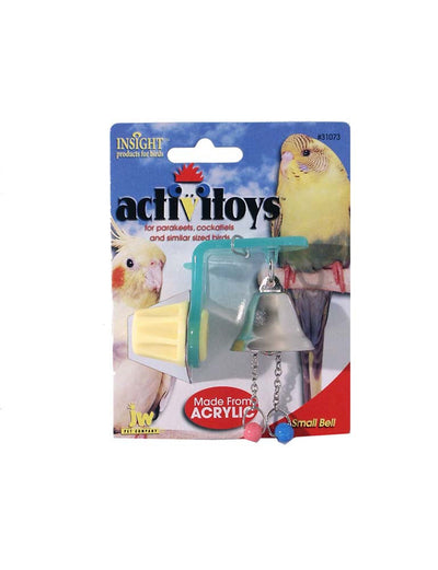 JW Pet ActiviToy Bell Bird Toy Multi-Color SM/MD