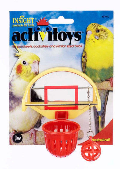 JW Pet ActiviToy Birdie Basketball Bird Toy Multi - Color SM/MD