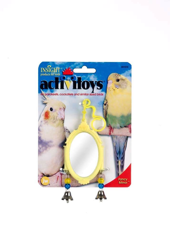 JW Pet ActiviToy Fancy Mirror Bird Toy Multi-Color SM/MD