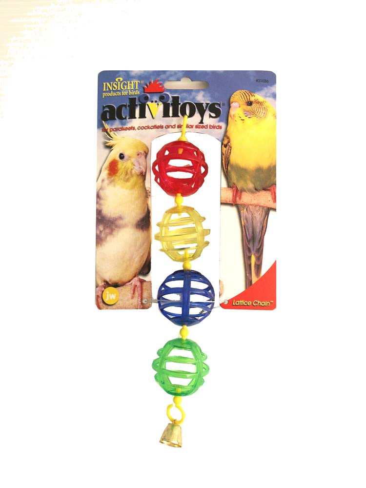 JW Pet ActiviToy Lattice Balls Bird Toy Multi-Color SM/MD