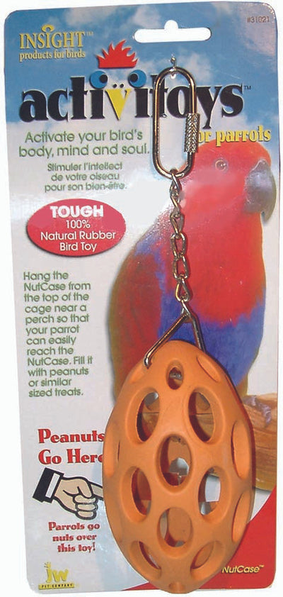 JW Pet ActiviToy Nutcase Bird Toy Orange/Silver LG