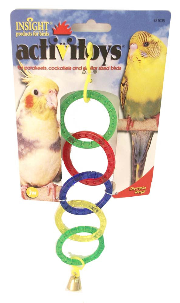 JW Pet ActiviToy Olympia Rings Bird Toy Multi-Color SM/MD
