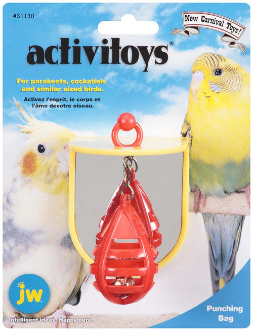 JW Pet ActiviToy Punching Bag Bird Toy Multi - Color SM/MD