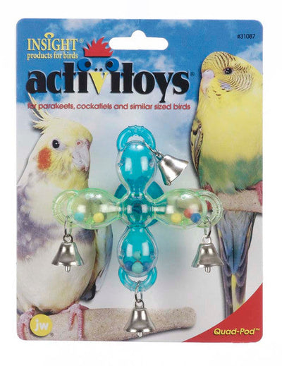 JW Pet ActiviToy Quad - Pod Bird Toy Multi - Color SM/MD