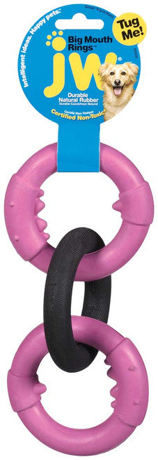 JW Pet Big Mouth Triple Ring Dog Toy Multi - Color SM