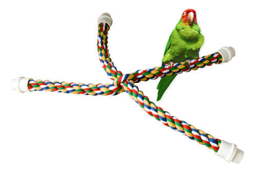 JW Pet Comfy Perch Cross Multi - Color MD - Bird