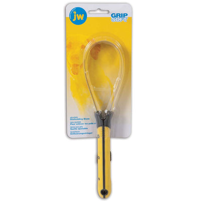 JW Pet Dog Adjustable Deshedding Loop Grey, Yellow One Size