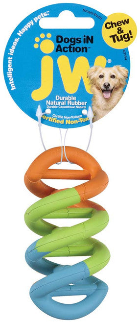 JW Pet Dogs in Action Rubber Dog Toy Multi - Color SM