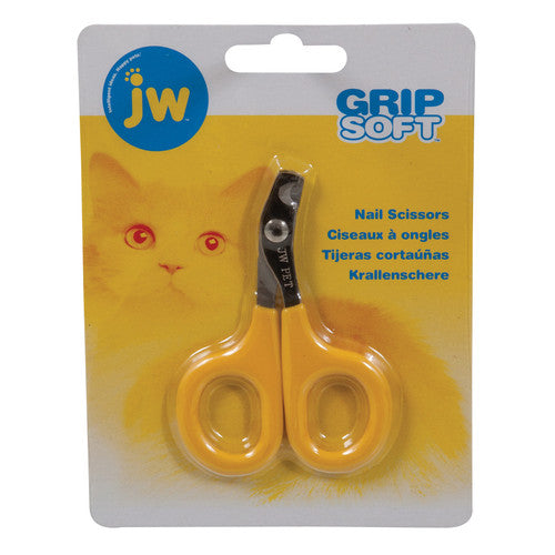 JW Pet GripSoft Cat Nail Clipper Yellow Gray One Size
