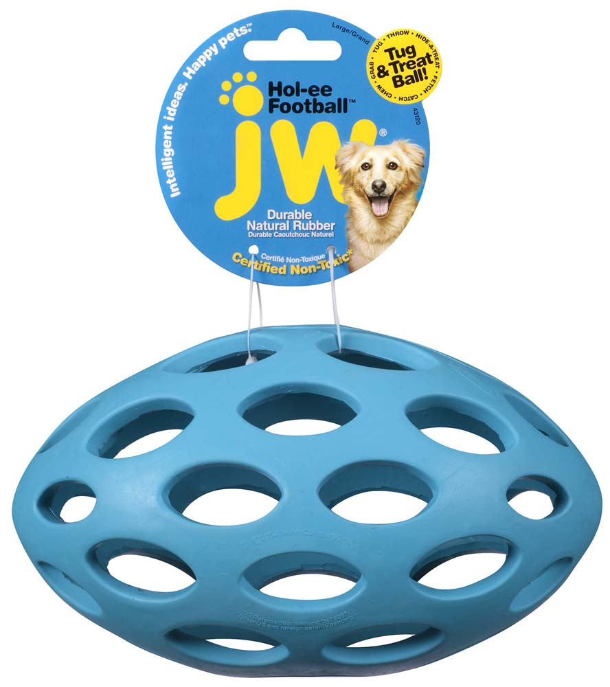 JW Pet Hol-ee Football Dog Toy Assorted LG