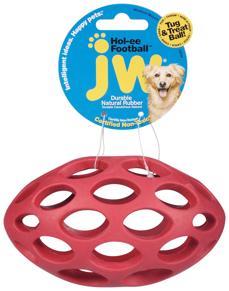 JW Pet Hol-ee Football Dog Toy Assorted MD