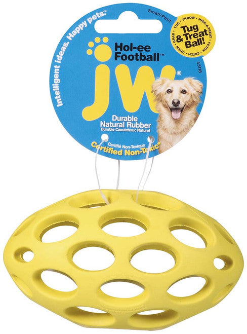 JW Pet Hol - ee Football Dog Toy Assorted SM